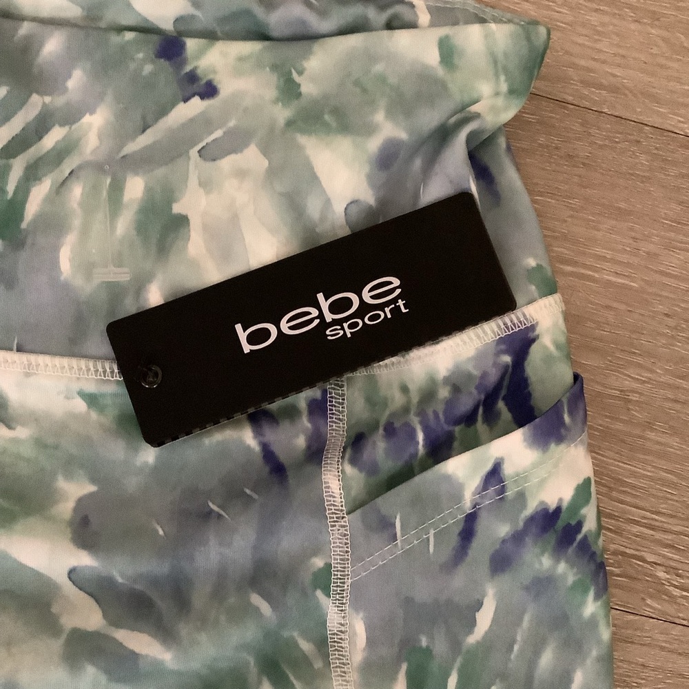 Bebe Sport Blue and Green Tie-Dye Shorts - Picture 2 of 5